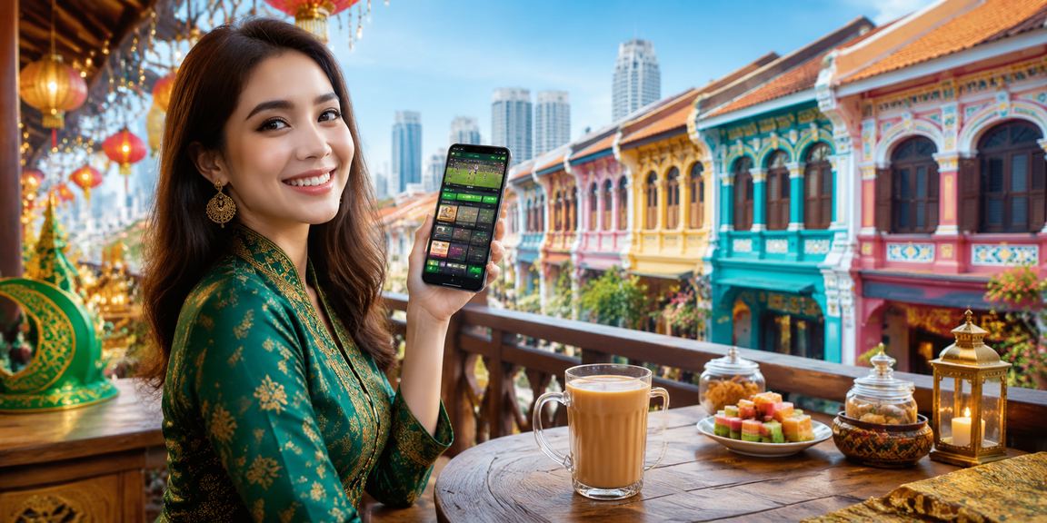 Pemain kasino langsung menggunakan telefon pintar di Pulau Pinang dengan antara muka Bahasa Melayu